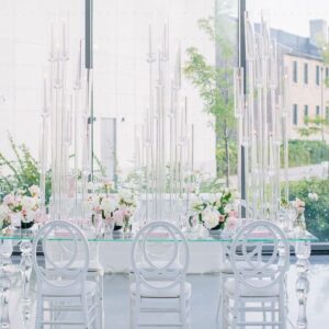Candelabra 10-Arm Total Crystal Candelabra (110cm Height) – Clear Glass Event Centerpiece