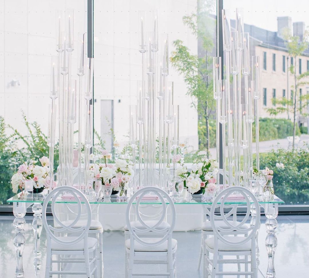 Candelabra 10-Arm Total Crystal Candelabra (110cm Height) – Clear Glass Event Centerpiece